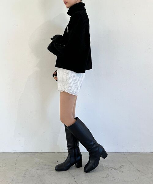 MAJESTIC LEGON（マジェスティックレゴン）の「コンパクトショートパンツ（その他パンツ・レディース・ベージュ/ホワイト系その他/ブラック系その他・MEDIUM）」の20枚目の写真