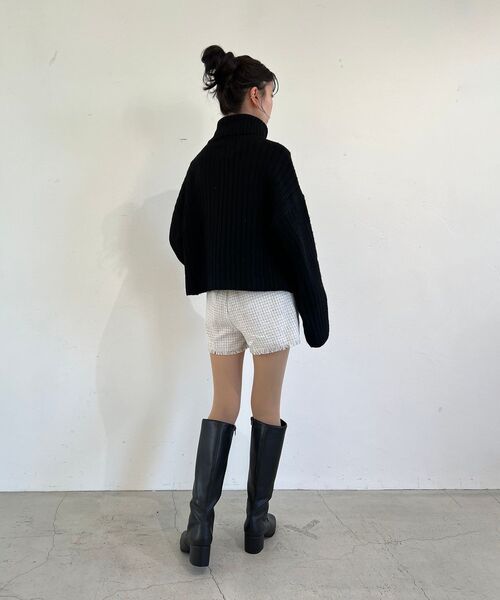 MAJESTIC LEGON（マジェスティックレゴン）の「コンパクトショートパンツ（その他パンツ・レディース・ベージュ/ホワイト系その他/ブラック系その他・MEDIUM）」の21枚目の写真