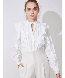 MERCURYDUO | 【To/】タックフリル配色ブラウス(シャツ/ブラウス)