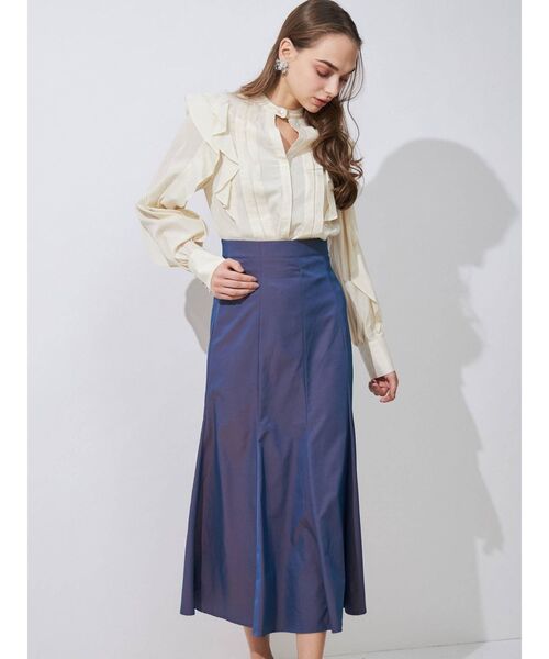 MERCURYDUO(マーキュリーデュオ)の「【To/】タックフリル配色ブラウス(シャツ/ブラウス・レディース・オフホワイト/ライトブルー/ベージュ・FREE)」の15枚目の写真