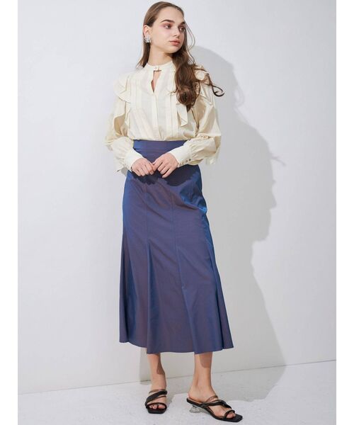 MERCURYDUO(マーキュリーデュオ)の「【To/】タックフリル配色ブラウス(シャツ/ブラウス・レディース・オフホワイト/ライトブルー/ベージュ・FREE)」の18枚目の写真