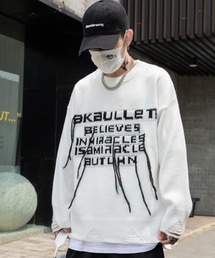 ARULE（アルール）の「『ARULE/アルール』紐たれロゴビッグダメージニット【Y】【CN】（ニット/セーター）」