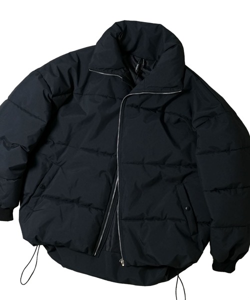 おしゃれスタ（オシャレスタ）の「ポリストレッチビッグサイズ中綿ショートブルゾン【IR】 オーバーサイズ メンズ レディース（ブルゾン・メンズ・ブラック/グリーン/ベージュ・L/XL/M）」の2枚目の写真