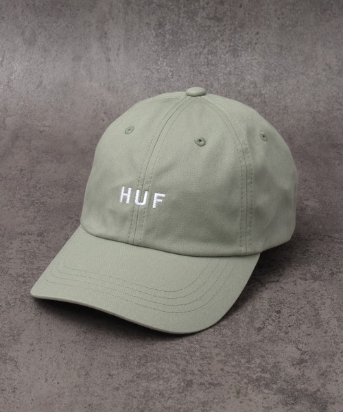 HUF(ハフ)の「【HUF/ハフ】ESSENTIALS OG LOGO CV 6 PANEL/エッセンシャルオージーロゴキャップ(キャップ・メンズ・ブラック/スモーキーグリーン系/ライトインディゴブルー/ネイビー/ベージュ/セージグリーン/コバルトブルー/グリーン系その他/ベージュ系その他・FREE)」の6枚目の写真
