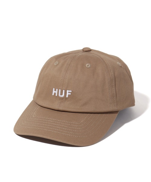 HUF(ハフ)の「【HUF/ハフ】ESSENTIALS OG LOGO CV 6 PANEL/エッセンシャルオージーロゴキャップ(キャップ・メンズ・ブラック/スモーキーグリーン系/ライトインディゴブルー/ネイビー/ベージュ/セージグリーン/コバルトブルー/グリーン系その他/ベージュ系その他・FREE)」の3枚目の写真