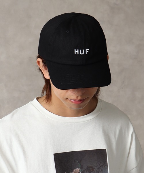 HUF(ハフ)の「【HUF/ハフ】ESSENTIALS OG LOGO CV 6 PANEL/エッセンシャルオージーロゴキャップ(キャップ・メンズ・ブラック/スモーキーグリーン系/ライトインディゴブルー/ネイビー/ベージュ/セージグリーン/コバルトブルー/グリーン系その他/ベージュ系その他・FREE)」の13枚目の写真