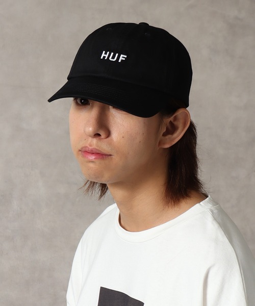 HUF(ハフ)の「【HUF/ハフ】ESSENTIALS OG LOGO CV 6 PANEL/エッセンシャルオージーロゴキャップ(キャップ・メンズ・ブラック/スモーキーグリーン系/ライトインディゴブルー/ネイビー/ベージュ/セージグリーン/コバルトブルー/グリーン系その他/ベージュ系その他・FREE)」の12枚目の写真