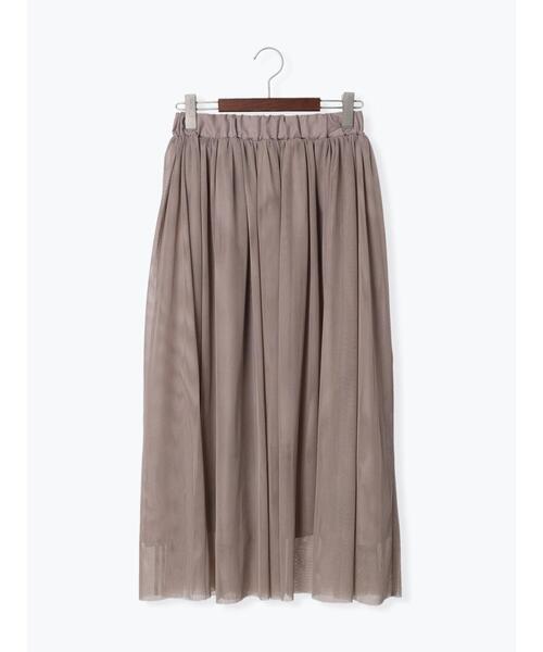 Te chichi TERRASSE（テチチテラス）の「チュールギャザースカート（スカート・レディース・モカ/グレー/ブラック・ﾌﾘ-）」の8枚目の写真