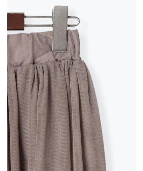 Te chichi TERRASSE（テチチテラス）の「チュールギャザースカート（スカート・レディース・モカ/グレー/ブラック・ﾌﾘ-）」の11枚目の写真