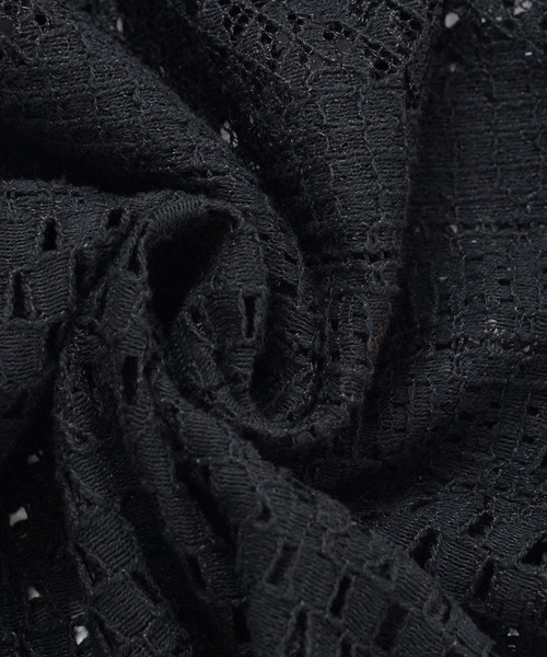 ADPOSION（アドポーション）の「【Revo.】ジオメトリックメッシュ オープンカラー半袖シャツ（シャツ/ブラウス・メンズ・ホワイト/ブラック・MEDIUM/LARGE）」の12枚目の写真