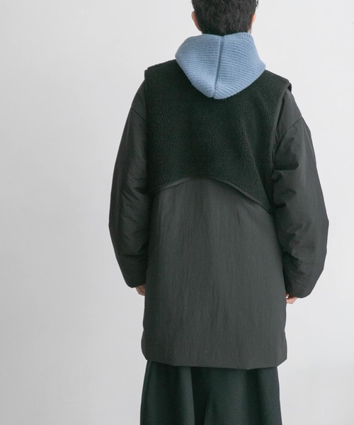 KBF（ケイビーエフ）の「ボアベストSET中綿ミドルコート（その他アウター・レディース・ライトグレー/ブラック・ONE）」の22枚目の写真