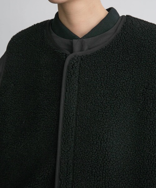 KBF（ケイビーエフ）の「ボアベストSET中綿ミドルコート（その他アウター・レディース・ライトグレー/ブラック・ONE）」の14枚目の写真