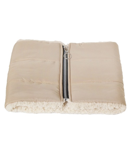 14+（イチヨンプラス）の「キルト裏ボアネックウォーマー（ネックウォーマー/スヌード・レディース・ブラック/ブルー/ベージュ・FREE）」の4枚目の写真