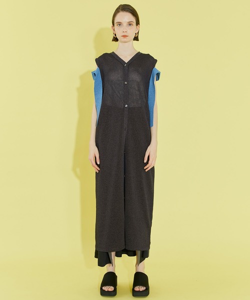 CITY TOKYO（シティトウキョウ）の「【和紙】2WAYニットワンピース（ワンピース・レディース・ダークグレー/ラベンダー/グレー・1/2）」の15枚目の写真