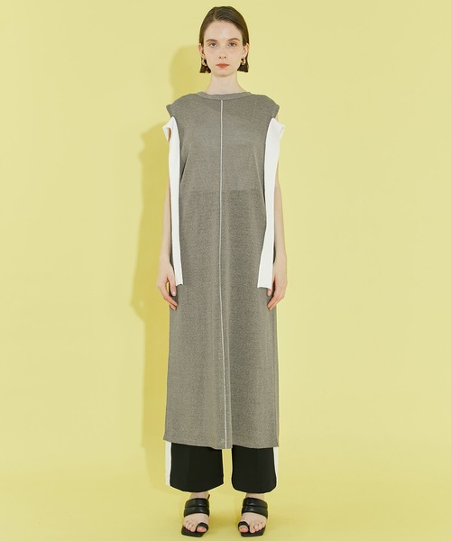 CITY TOKYO（シティトウキョウ）の「【和紙】2WAYニットワンピース（ワンピース・レディース・ダークグレー/ラベンダー/グレー・1/2）」の8枚目の写真