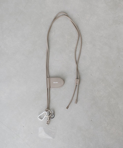 BIRTHDAY BAR（バースデイバー）の「【全機種対応】本革マルチホルダー ストラップ スマホショルダー（スマホグッズ・レディース・ベージュ/ブラック/グレー/シルバー/ゴールド・フリー）」の21枚目の写真