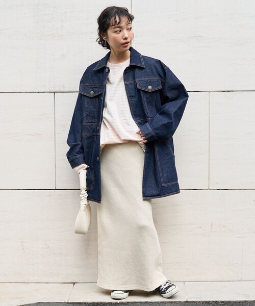FREAK'S STORE(フリークスストア)の「BIGデニムジャケット(デニムジャケット・レディース・ブルー/ネイビー・フリ-)」の8枚目の写真