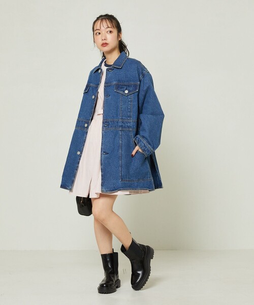FREAK'S STORE(フリークスストア)の「BIGデニムジャケット(デニムジャケット・レディース・ブルー/ネイビー・フリ-)」の11枚目の写真