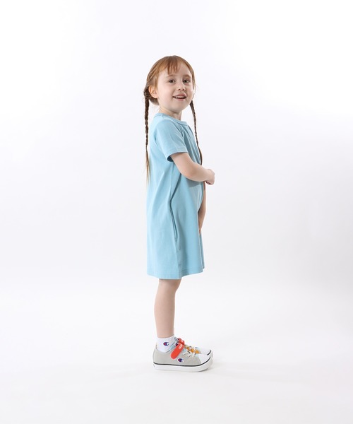 Champion（チャンピオン）の「【Champion/チャンピオン】キッズ ベーシック チュニックTシャツ（チュニック・キッズ・サックスブルー・150/100/160/140/130/120/110）」の11枚目の写真