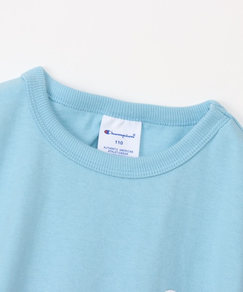 Champion（チャンピオン）の「【Champion/チャンピオン】キッズ ベーシック チュニックTシャツ（チュニック・キッズ・サックスブルー・150/100/160/140/130/120/110）」の4枚目の写真