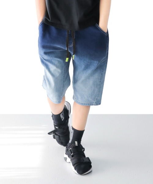 L.COPECK（エルコペック）の「冷感デニム加工ハーフ（デニムパンツ・キッズ・その他/ブルー・140cm/150cm/160cm/170cm）」の2枚目の写真