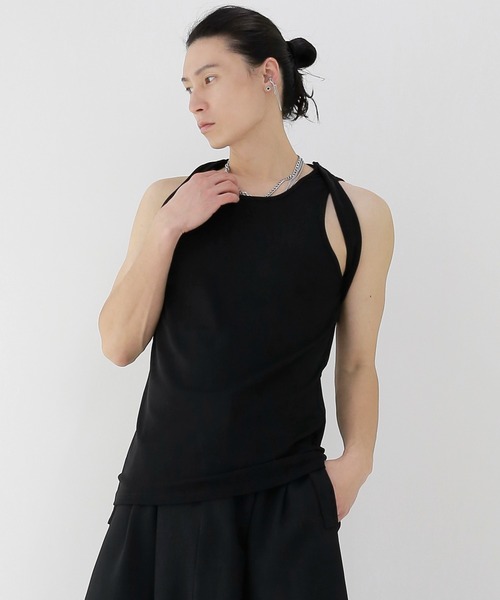 minsobi（ミンソビ）の「ショルダーストリングタンクトップ（タンクトップ・メンズ・ブラック・FREE）」の13枚目の写真