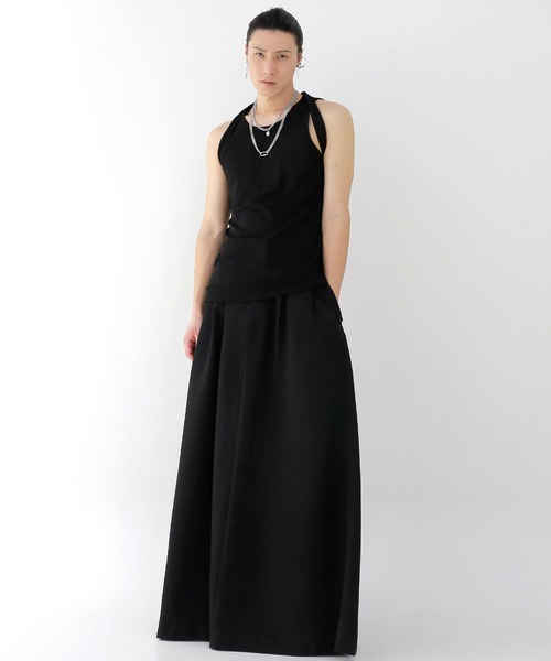 minsobi（ミンソビ）の「ショルダーストリングタンクトップ（タンクトップ・メンズ・ブラック・FREE）」の4枚目の写真