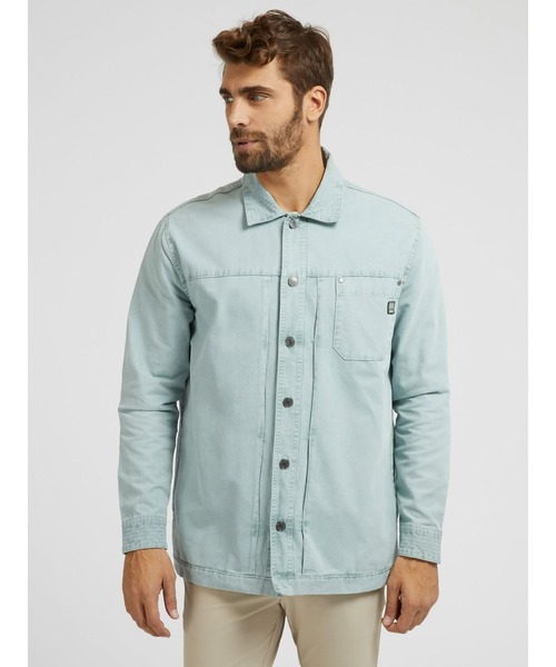 Guess（ゲス）の「Utility Overshirt（シャツ/ブラウス・メンズ・キャメル/ライトブルー・LARGE/X-LARGE/MEDIUM/SMALL）」の13枚目の写真