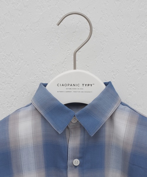 CIAOPANIC TYPY（チャオパニックティピー）の「【KIDS】オンブレチェックオーバーサイズレギュラーカラーシャツ（シャツ/ブラウス・キッズ・ブルー/イエロー・L/S/XXL/M/XL）」の5枚目の写真