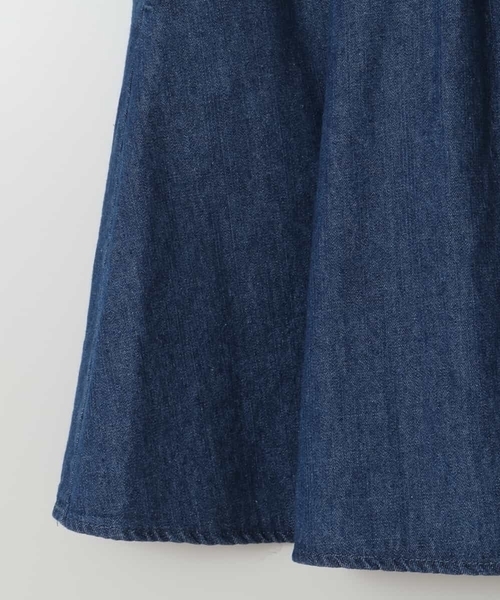a.v.v（アーヴェヴェ）の「[140-150]タックフレアスカート（スカート・キッズ・ブルー/ブラック・140/150）」の7枚目の写真