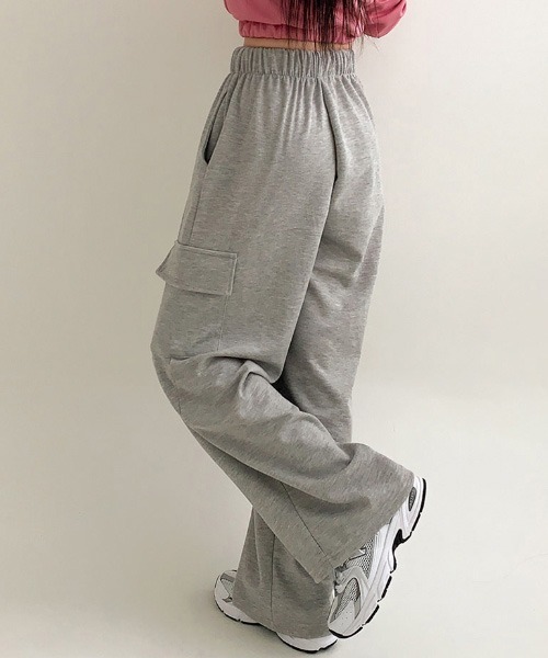 BEIDELLI（ベイデリー）の「[BELLIDE MADE] ウエストバンディングワイドカーゴパンツ（カーゴパンツ・レディース・グレー系その他/チャコール・FREE）」の6枚目の写真