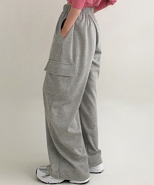 BEIDELLI（ベイデリー）の「[BELLIDE MADE] ウエストバンディングワイドカーゴパンツ（カーゴパンツ・レディース・グレー系その他/チャコール・FREE）」の5枚目の写真