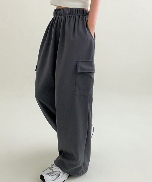 BEIDELLI（ベイデリー）の「[BELLIDE MADE] ウエストバンディングワイドカーゴパンツ（カーゴパンツ・レディース・グレー系その他/チャコール・FREE）」の15枚目の写真