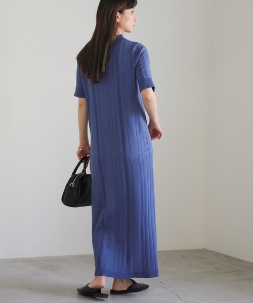 select MOCA(セレクトモカ)の「ランダムリブニットワンピース(ワンピース・レディース・アイボリー/ブラック/ブルー・FREE)」の9枚目の写真