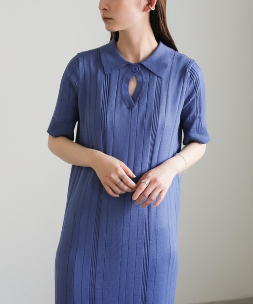 select MOCA(セレクトモカ)の「ランダムリブニットワンピース(ワンピース・レディース・アイボリー/ブラック/ブルー・FREE)」の17枚目の写真