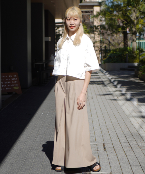 JOINT WORKS(ジョイントワークス)の「【COMMRE/コムル】ダブルポケットショートシャツ(シャツ/ブラウス・レディース・ベージュ/ブルー系その他/ホワイト・FREE)」の17枚目の写真