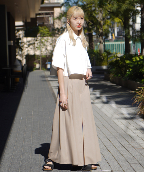 JOINT WORKS(ジョイントワークス)の「【COMMRE/コムル】ダブルポケットショートシャツ(シャツ/ブラウス・レディース・ベージュ/ブルー系その他/ホワイト・FREE)」の18枚目の写真