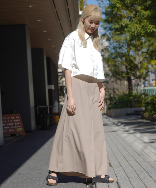 JOINT WORKS(ジョイントワークス)の「【COMMRE/コムル】ダブルポケットショートシャツ(シャツ/ブラウス・レディース・ベージュ/ブルー系その他/ホワイト・FREE)」の19枚目の写真