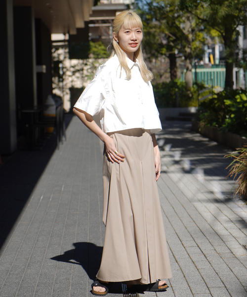 JOINT WORKS(ジョイントワークス)の「【COMMRE/コムル】ダブルポケットショートシャツ(シャツ/ブラウス・レディース・ベージュ/ブルー系その他/ホワイト・FREE)」の20枚目の写真