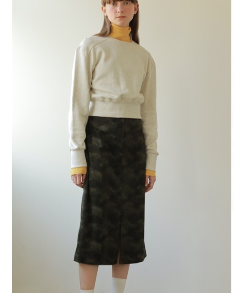 AMAIL（アマイル）の「Camouflage slit skirt（スカート・レディース・マスタード/ブラック・FREE）」の8枚目の写真