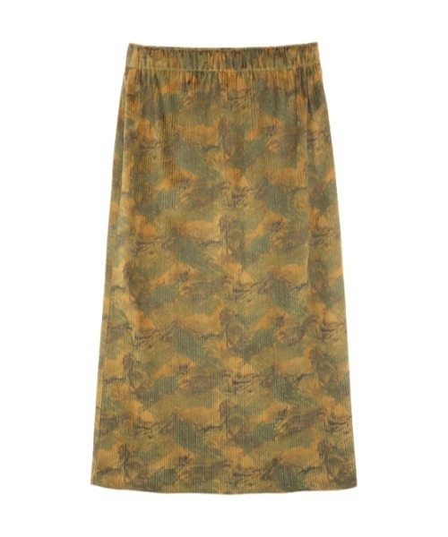 AMAIL（アマイル）の「Camouflage slit skirt（スカート・レディース・マスタード/ブラック・FREE）」の13枚目の写真