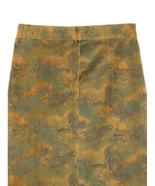 AMAIL（アマイル）の「Camouflage slit skirt（スカート・レディース・マスタード/ブラック・FREE）」の14枚目の写真