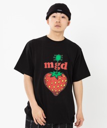 『mahagrid/マハグリッド』STRAWBERRY TEE/イチゴグラフィック 半袖Tシャツ カットソー