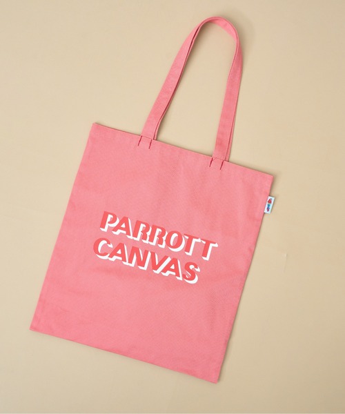 PARROTT CANVAS(パロットキャンバス)の「【PARROTT CANVAS】パロットキャンバスロゴトートバッグ(トートバッグ・レディース・ベージュ/ピンク・FREE)」の22枚目の写真