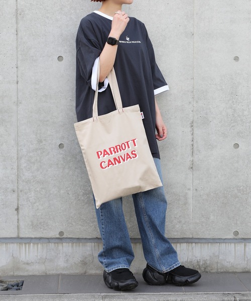 PARROTT CANVAS(パロットキャンバス)の「【PARROTT CANVAS】パロットキャンバスロゴトートバッグ(トートバッグ・レディース・ベージュ/ピンク・FREE)」の18枚目の写真