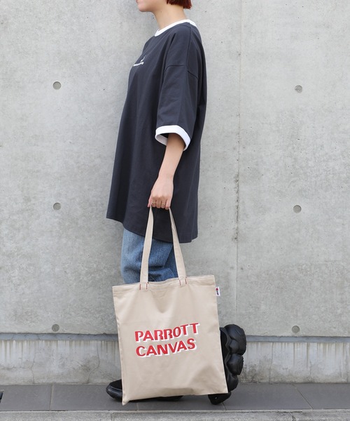 PARROTT CANVAS(パロットキャンバス)の「【PARROTT CANVAS】パロットキャンバスロゴトートバッグ(トートバッグ・レディース・ベージュ/ピンク・FREE)」の19枚目の写真
