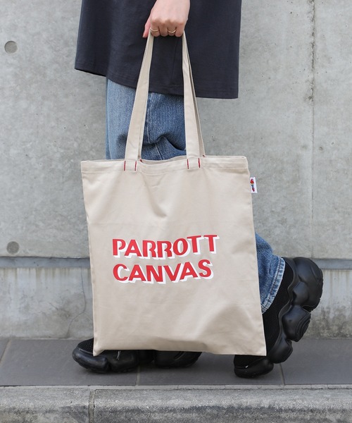 PARROTT CANVAS（パロットキャンバス）の「【PARROTT CANVAS】パロットキャンバスロゴトートバッグ（トートバッグ