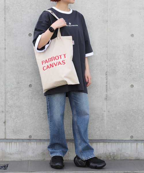 PARROTT CANVAS(パロットキャンバス)の「【PARROTT CANVAS】パロットキャンバスロゴトートバッグ(トートバッグ・レディース・ベージュ/ピンク・FREE)」の20枚目の写真