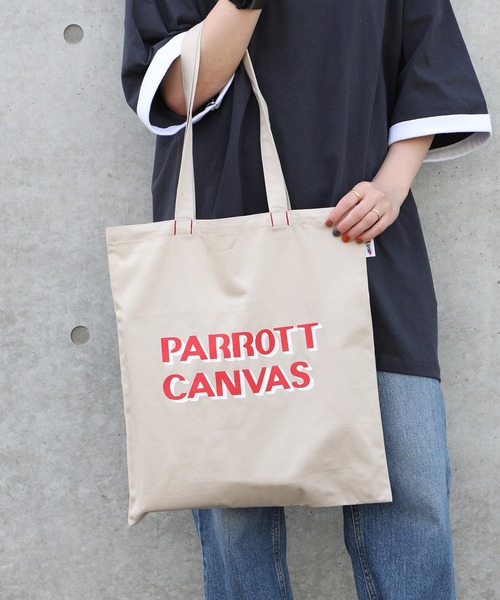 PARROTT CANVAS(パロットキャンバス)の「【PARROTT CANVAS】パロットキャンバスロゴトートバッグ(トートバッグ・レディース・ベージュ/ピンク・FREE)」の15枚目の写真