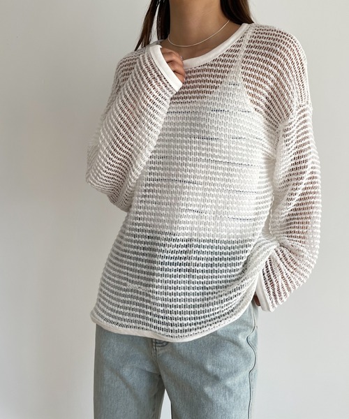CANAL JEAN(キャナルジーン)の「smileyranna ボーダーキャミソール(キャミソール・レディース・ブラック/ホワイト・ONE SIZE)」の6枚目の写真
